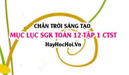 Mục lục SGK Toán 12 tập 1 Chân trời sáng tạo: Lý thuyết và bài tập Toán 12 Chân trời sáng tạo